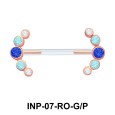 Splendid Curved Stone Invisible Nipple Piercing INP-07